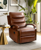 Clemens Genuine Leather Swivel Rocking Manual Recliner