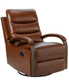 Clemens Genuine Leather Swivel Rocking Manual Recliner