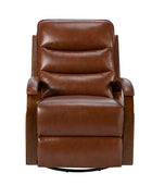 Clemens Genuine Leather Swivel Rocking Manual Recliner