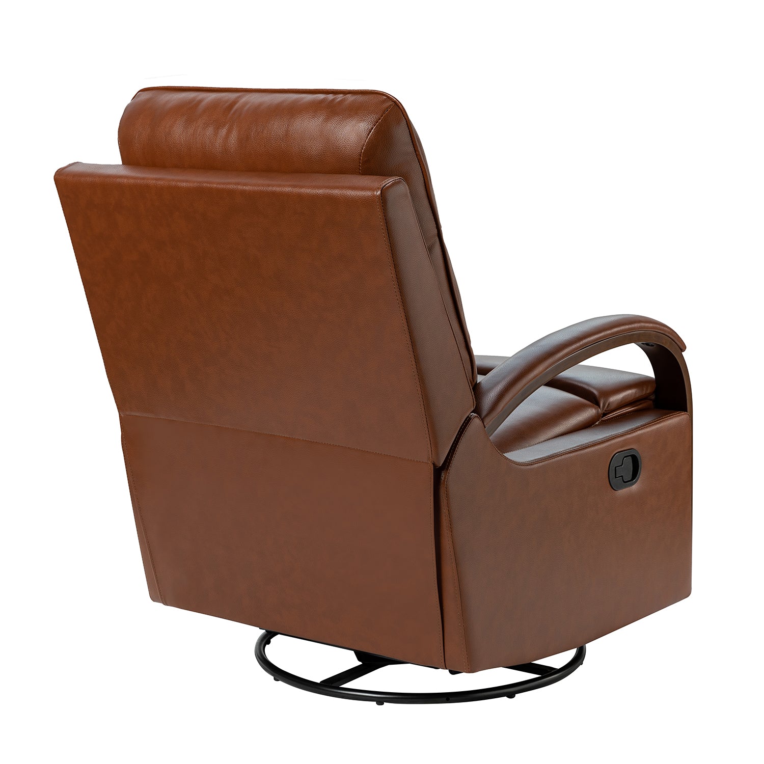 Clemens Genuine Leather Swivel Rocking Manual Recliner