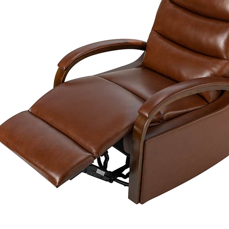 Clemens Genuine Leather Swivel Rocking Manual Recliner