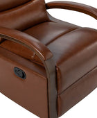 Clemens Genuine Leather Swivel Rocking Manual Recliner