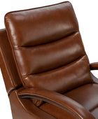 Clemens Genuine Leather Swivel Rocking Manual Recliner