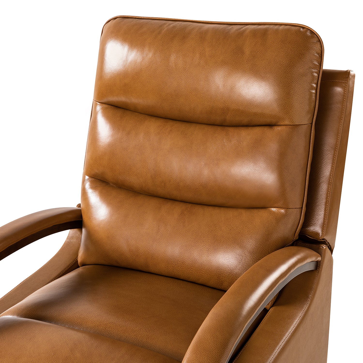 Clemens Genuine Leather Swivel Rocking Manual Recliner