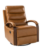 Clemens Genuine Leather Swivel Rocking Manual Recliner