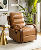 Clemens Genuine Leather Swivel Rocking Manual Recliner