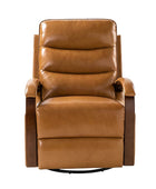 Clemens Genuine Leather Swivel Rocking Manual Recliner