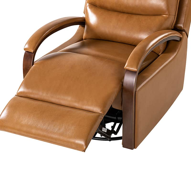 Clemens Genuine Leather Swivel Rocking Manual Recliner