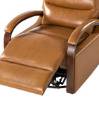 Clemens Genuine Leather Swivel Rocking Manual Recliner