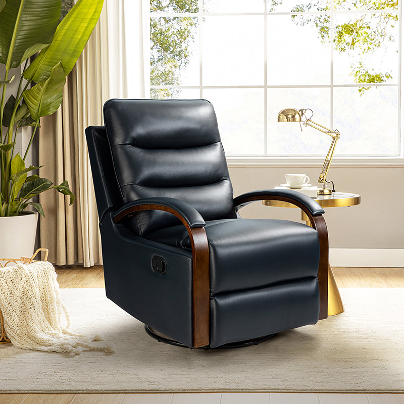 Leather swivel outlet rocking chair