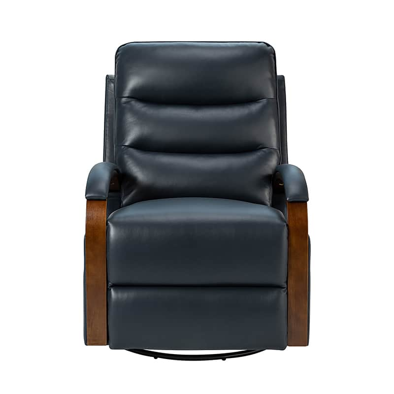 Clemens Genuine Leather Swivel Rocking Manual Recliner