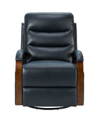 Clemens Genuine Leather Swivel Rocking Manual Recliner