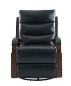 Clemens Genuine Leather Swivel Rocking Manual Recliner