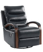 Clemens Genuine Leather Swivel Rocking Manual Recliner