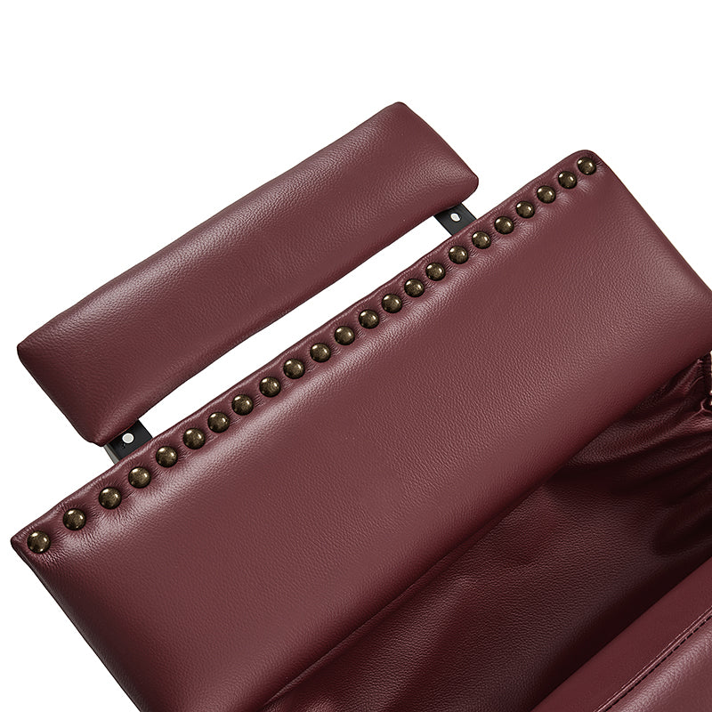 Gabrielle Genuine Leather Living Room Manual Recliner with Nailhead Trim