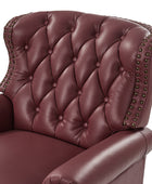 Gabrielle Genuine Leather Living Room Manual Recliner with Nailhead Trim