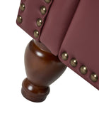 Gabrielle Genuine Leather Living Room Manual Recliner with Nailhead Trim