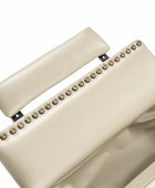 Gabrielle Genuine Leather Living Room Manual Recliner with Nailhead Trim