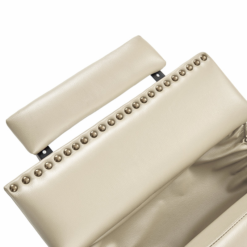 Gabrielle Genuine Leather Living Room Manual Recliner with Nailhead Trim