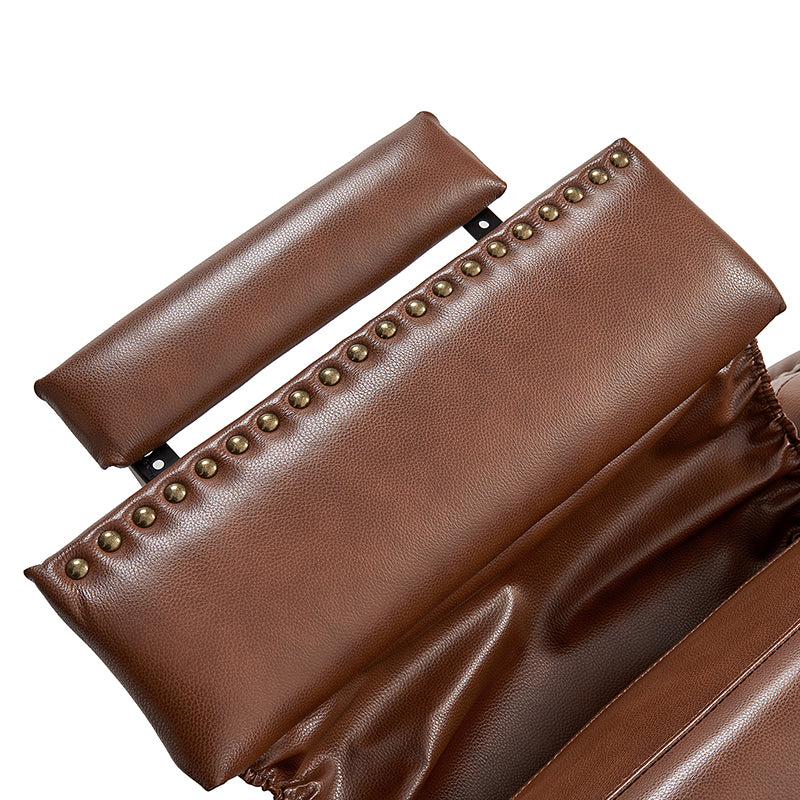 Gabrielle Genuine Leather Living Room Manual Recliner with Nailhead Trim