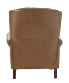 Gabrielle Genuine Leather Living Room Manual Recliner with Nailhead Trim