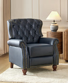Gabrielle Genuine Leather Living Room Manual Recliner with Nailhead Trim