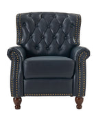 Gabrielle Genuine Leather Living Room Manual Recliner with Nailhead Trim
