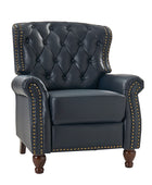 Gabrielle Genuine Leather Living Room Manual Recliner with Nailhead Trim