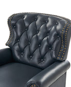 Gabrielle Genuine Leather Living Room Manual Recliner with Nailhead Trim