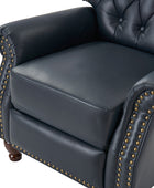 Gabrielle Genuine Leather Living Room Manual Recliner with Nailhead Trim