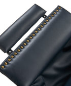 Gabrielle Genuine Leather Living Room Manual Recliner with Nailhead Trim