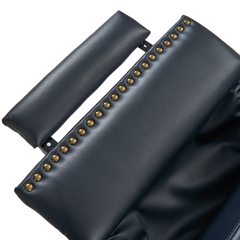 Gabrielle Genuine Leather Living Room Manual Recliner with Nailhead Trim