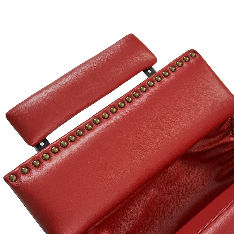 Gabrielle Genuine Leather Living Room Manual Recliner with Nailhead Trim