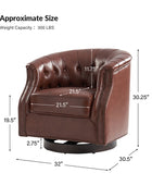 Morris Chesterfield Traditional Rocker Button-Tufted Design Swivel Chair