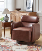 Philander Modern Genuine Leather Swivel Chair