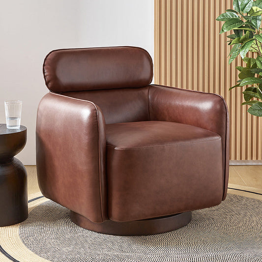 Philander Modern Genuine Leather Swivel Chair