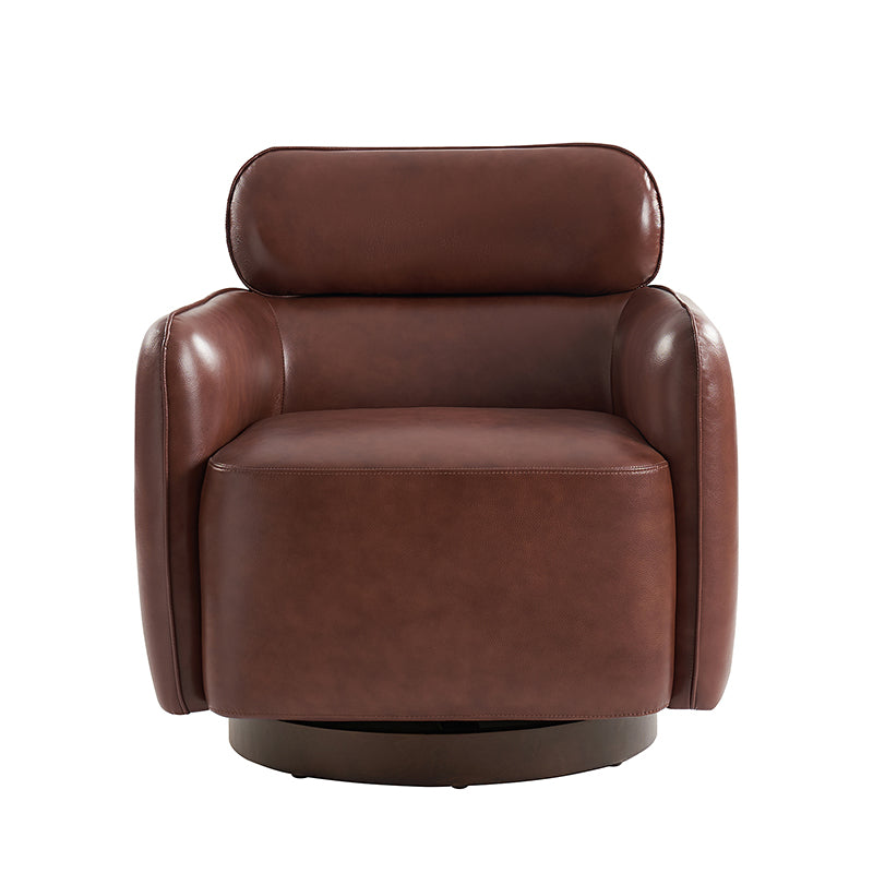 Philander Modern Genuine Leather Swivel Chair