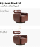 Philander Modern Genuine Leather Swivel Chair