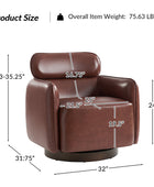 Philander Modern Genuine Leather Swivel Chair