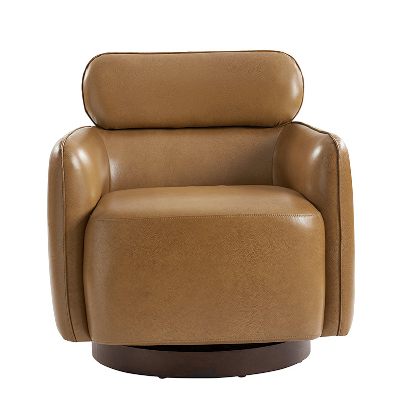 Philander Modern Genuine Leather Swivel Chair