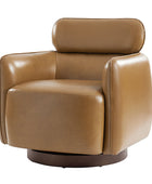 Philander Modern Genuine Leather Swivel Chair