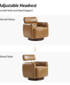 Philander Modern Genuine Leather Swivel Chair