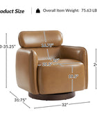 Philander Modern Genuine Leather Swivel Chair