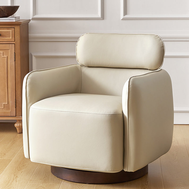 Philander Modern Genuine Leather Swivel Chair