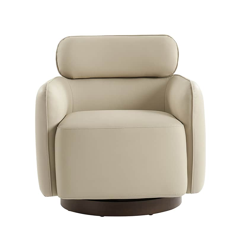 Philander Modern Genuine Leather Swivel Chair