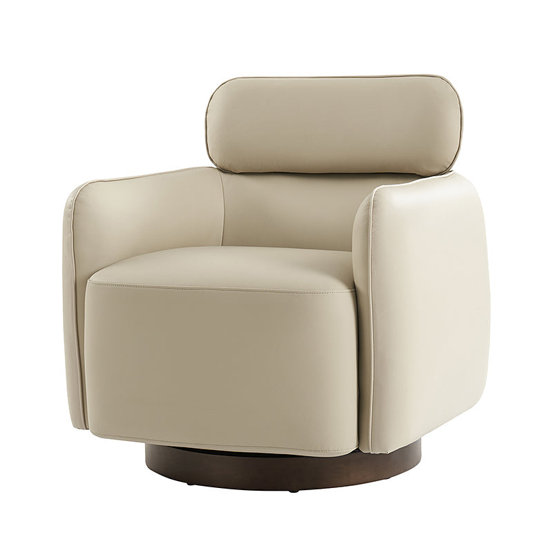 Philander Modern Genuine Leather Swivel Chair