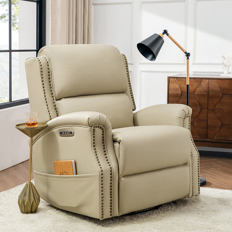 Angelus Glider Swivel Chair with Built-in USB Port