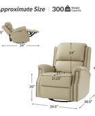 Angelus Glider Swivel Chair with Built-in USB Port