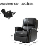 Angelus Glider Swivel Chair with Built-in USB Port