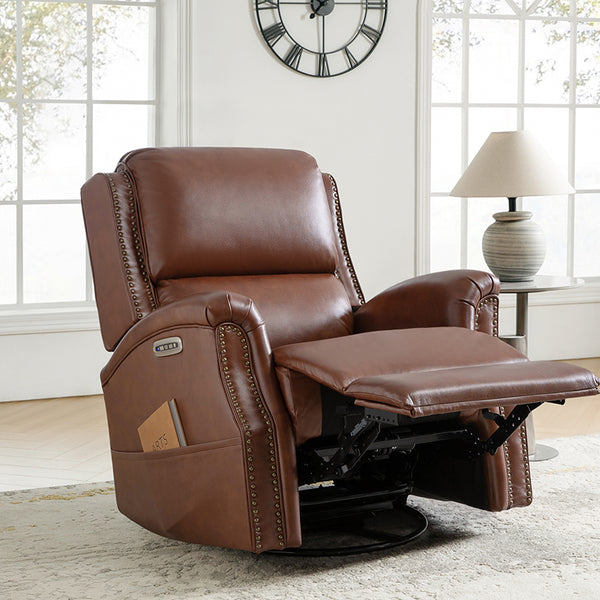 Angelus Glider Swivel Chair with Built-in USB Port